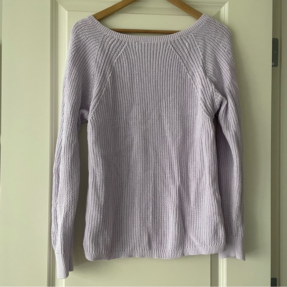 Gap Vintage Wash Diagonal Ribbed Pullover Sweater in Lilac size M - Picture 4 of 6